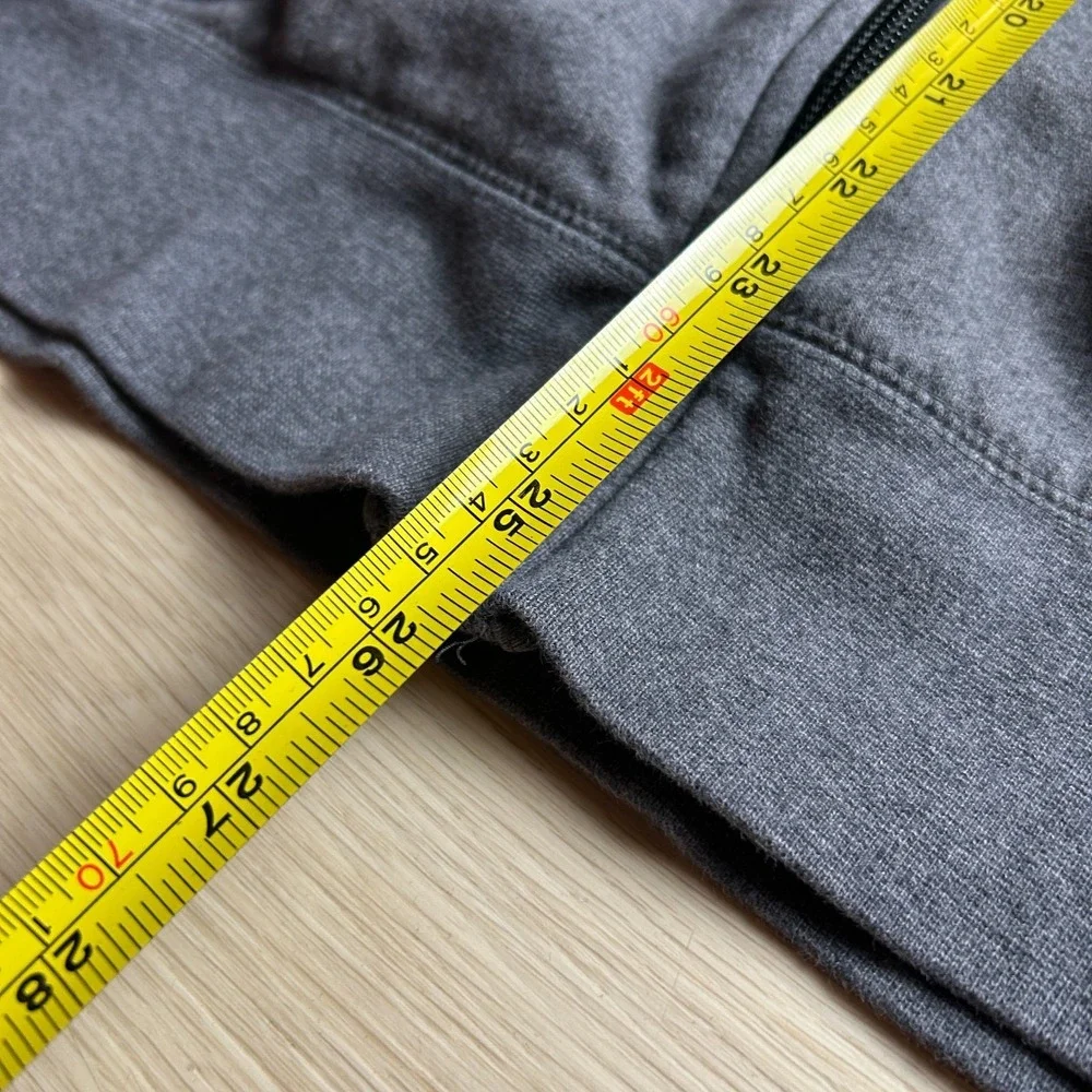 Nike Air Jordan Mens Large Full Zip Hoodie Charcoal Grey Big Jumpman Back Patch